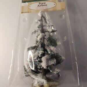 LEMAX 1998 CHRISTMAS VILLAGE SNOW COVERED EVERGREEN TREE LARGE